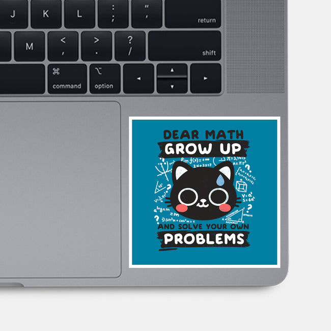 Math Confused Cat-None-Glossy-Sticker-NemiMakeit