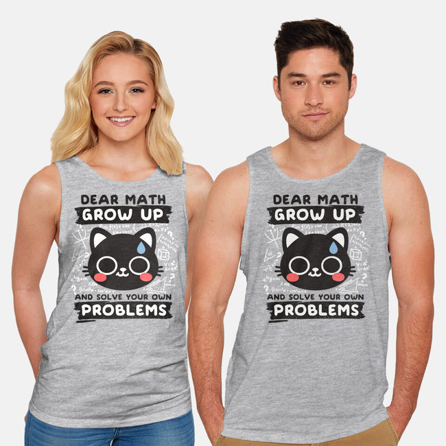 Math Confused Cat-Unisex-Basic-Tank-NemiMakeit