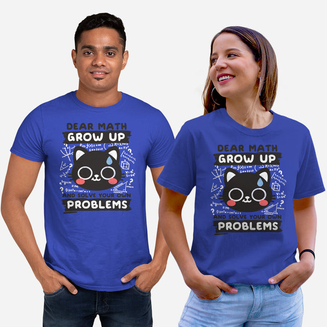 Math Confused Cat-Unisex-Basic-Tee-NemiMakeit