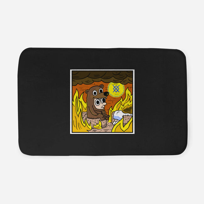 The Bear Is Fine-None-Memory Foam-Bath Mat-MarianoSan