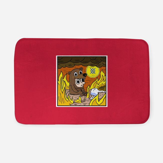 The Bear Is Fine-None-Memory Foam-Bath Mat-MarianoSan