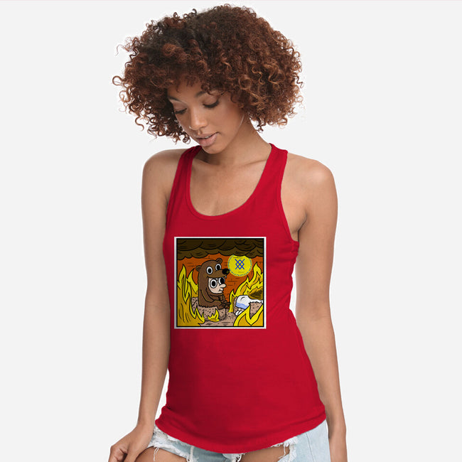 The Bear Is Fine-Womens-Racerback-Tank-MarianoSan