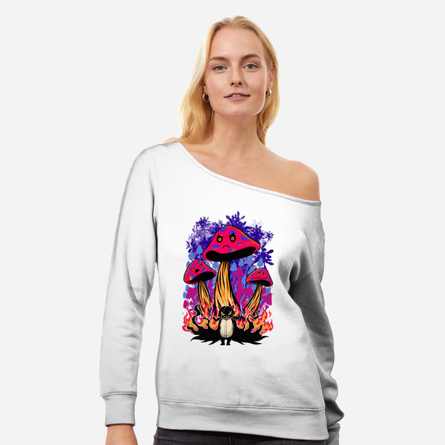 Symphony Of Evil-Womens-Off Shoulder-Sweatshirt-spoilerinc