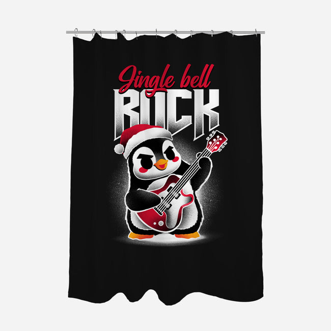 Jingle Bell Rock Penguin-None-Polyester-Shower Curtain-NemiMakeit