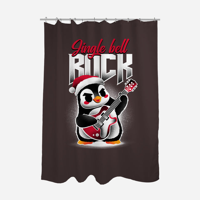 Jingle Bell Rock Penguin-None-Polyester-Shower Curtain-NemiMakeit