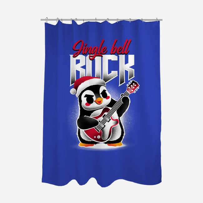 Jingle Bell Rock Penguin-None-Polyester-Shower Curtain-NemiMakeit