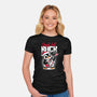 Jingle Bell Rock Penguin-Womens-Fitted-Tee-NemiMakeit