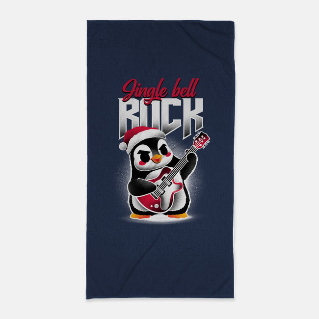 Jingle Bell Rock Penguin-None-Beach-Towel-NemiMakeit