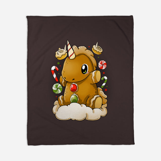 Ginger Unicorn-None-Fleece-Blanket-Vallina84