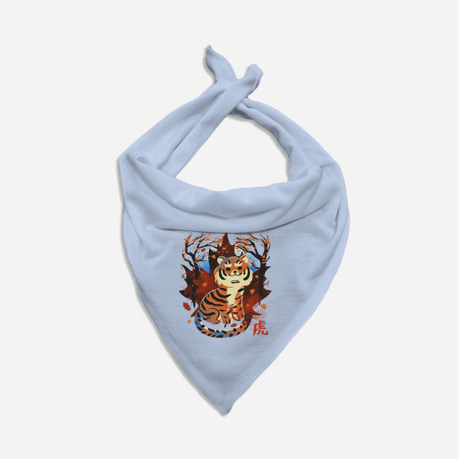 Tiger In Autumn-Dog-Bandana-Pet Collar-IKILO