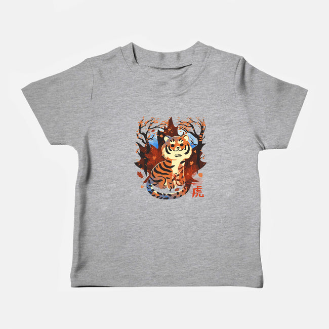 Tiger In Autumn-Baby-Basic-Tee-IKILO