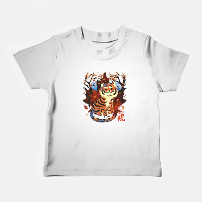 Tiger In Autumn-Baby-Basic-Tee-IKILO