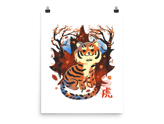 Tiger In Autumn