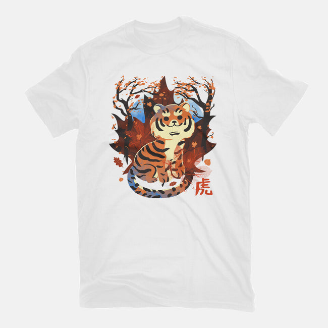 Tiger In Autumn-Mens-Heavyweight-Tee-IKILO