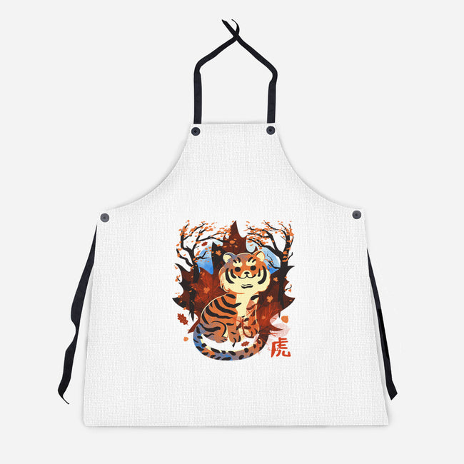 Tiger In Autumn-Unisex-Kitchen-Apron-IKILO