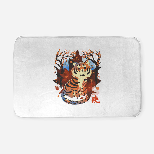 Tiger In Autumn-None-Memory Foam-Bath Mat-IKILO