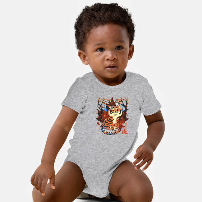 Tiger In Autumn-Baby-Basic-Onesie-IKILO