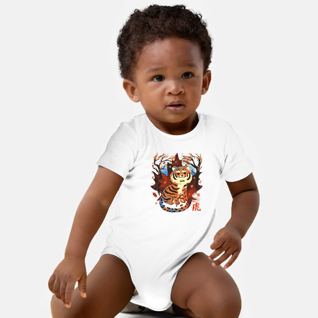 Tiger In Autumn-Baby-Basic-Onesie-IKILO