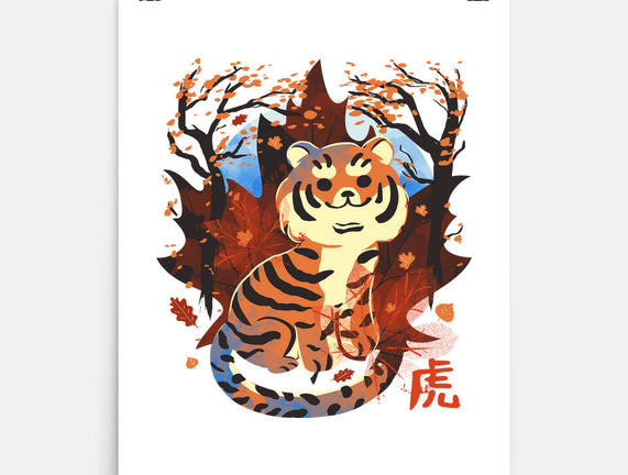 Tiger In Autumn