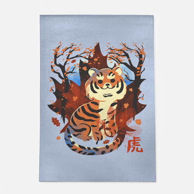 Tiger In Autumn-None-Indoor-Rug-IKILO