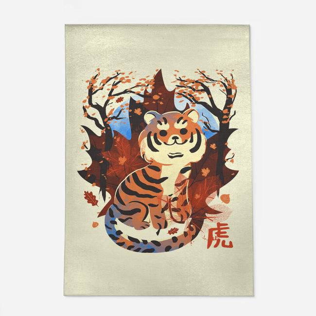 Tiger In Autumn-None-Indoor-Rug-IKILO