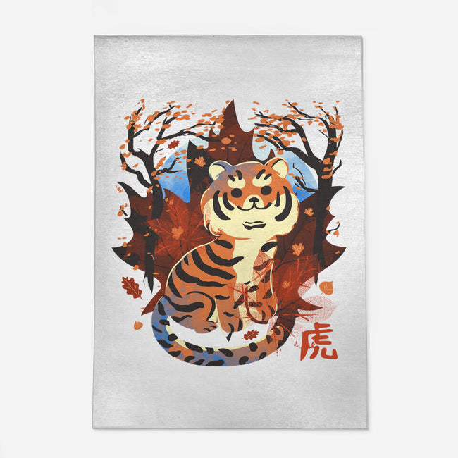 Tiger In Autumn-None-Indoor-Rug-IKILO