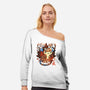 Tiger In Autumn-Womens-Off Shoulder-Sweatshirt-IKILO