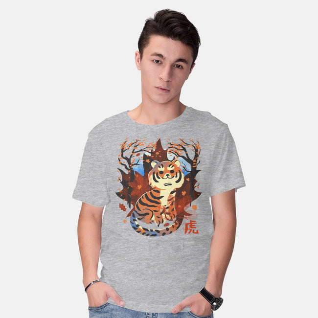 Tiger In Autumn-Mens-Basic-Tee-IKILO