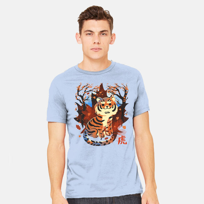 Tiger In Autumn-Mens-Heavyweight-Tee-IKILO