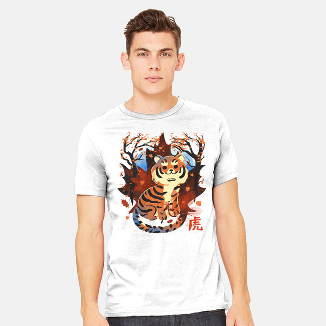 Tiger In Autumn-Mens-Heavyweight-Tee-IKILO