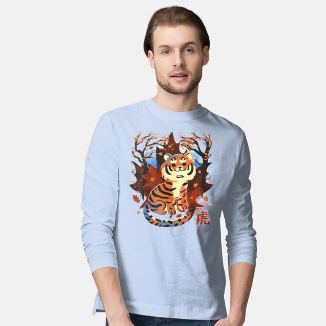 Tiger In Autumn-Mens-Long Sleeved-Tee-IKILO