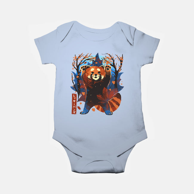 Red Panda In Autumn-Baby-Basic-Onesie-IKILO