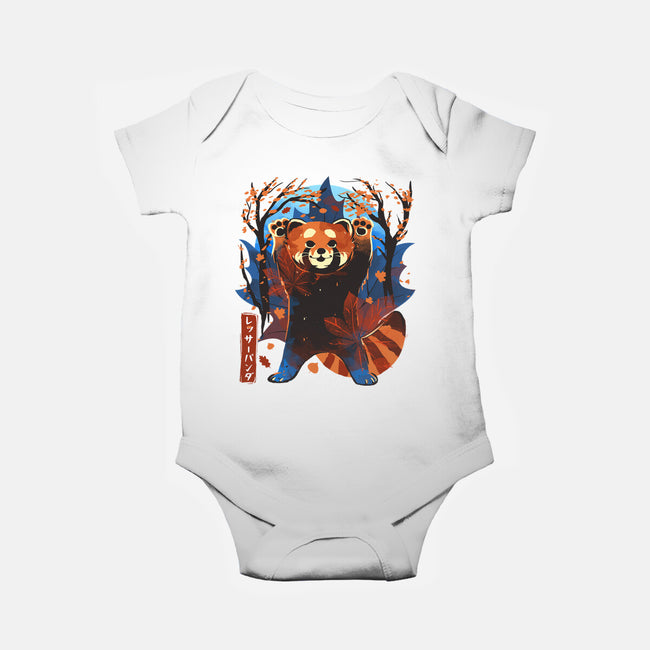 Red Panda In Autumn-Baby-Basic-Onesie-IKILO