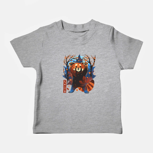 Red Panda In Autumn-Baby-Basic-Tee-IKILO