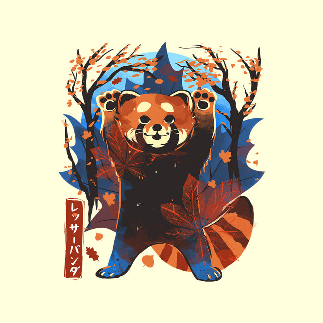 Red Panda In Autumn-None-Removable Cover-Throw Pillow-IKILO