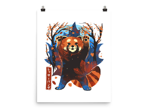 Red Panda In Autumn