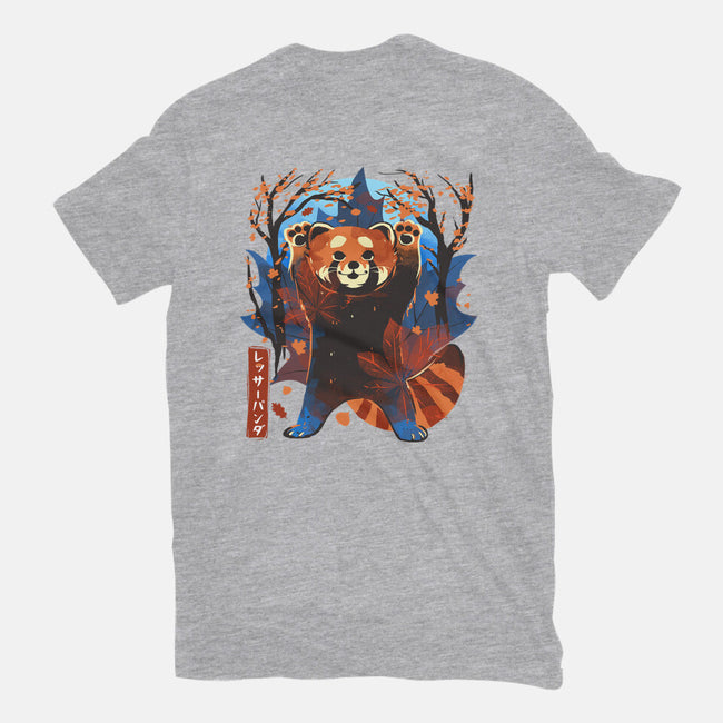 Red Panda In Autumn-Mens-Heavyweight-Tee-IKILO