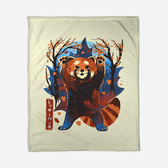 Red Panda In Autumn-None-Fleece-Blanket-IKILO