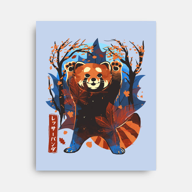 Red Panda In Autumn-None-Stretched-Canvas-IKILO