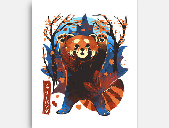 Red Panda In Autumn