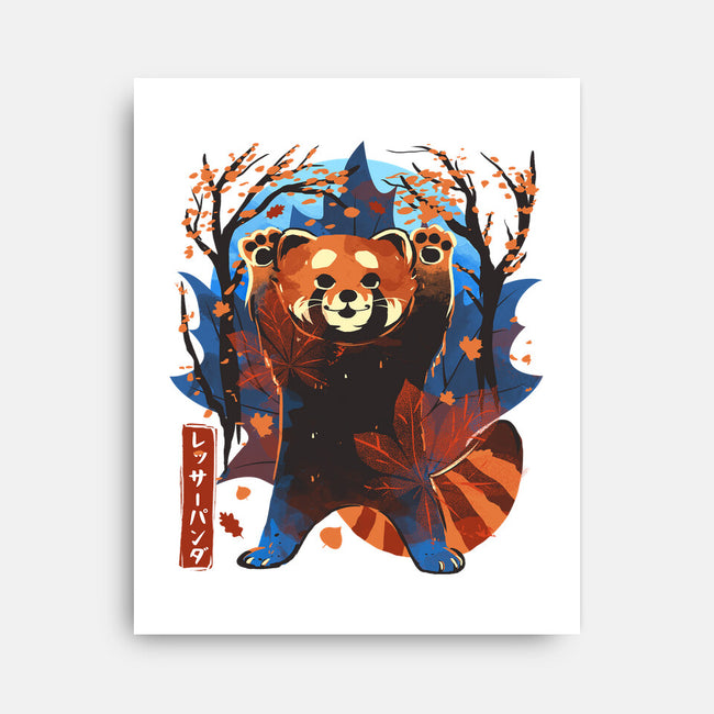 Red Panda In Autumn-None-Stretched-Canvas-IKILO