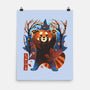 Red Panda In Autumn-None-Matte-Poster-IKILO