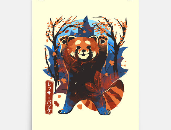 Red Panda In Autumn