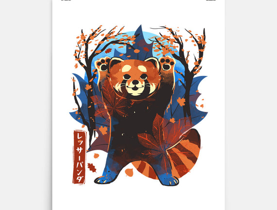 Red Panda In Autumn