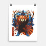 Red Panda In Autumn-None-Matte-Poster-IKILO