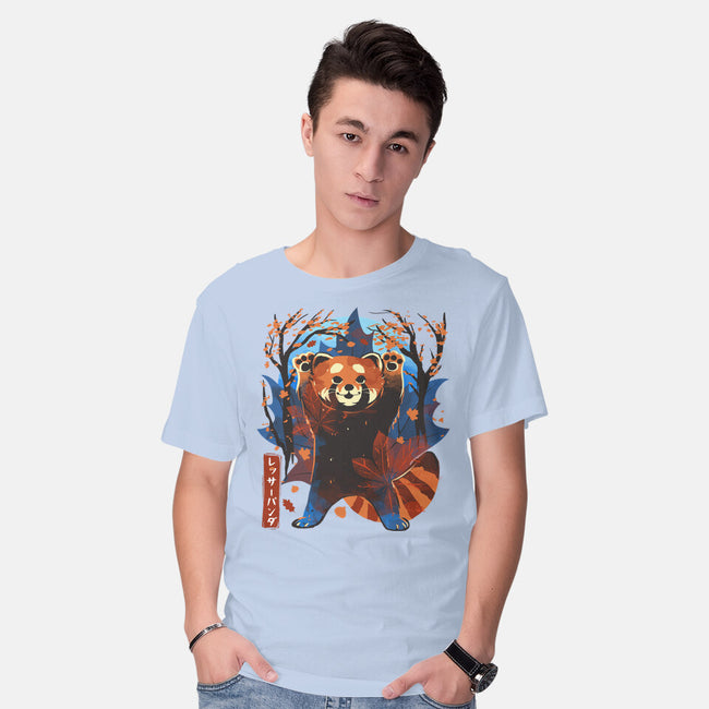 Red Panda In Autumn-Mens-Basic-Tee-IKILO