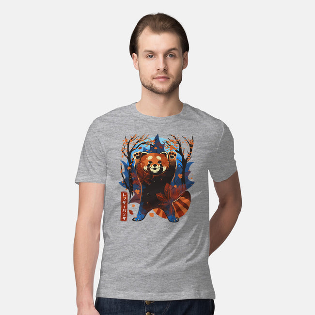 Red Panda In Autumn-Mens-Premium-Tee-IKILO