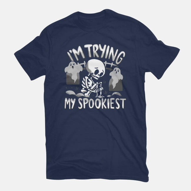 I'm Trying My Spookiest-Unisex-Basic-Tee-Aarons Art Room