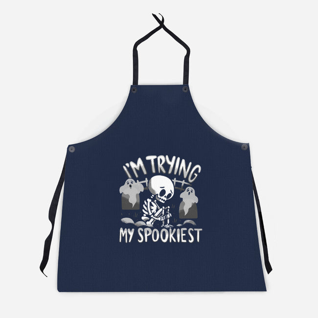 I'm Trying My Spookiest-Unisex-Kitchen-Apron-Aarons Art Room