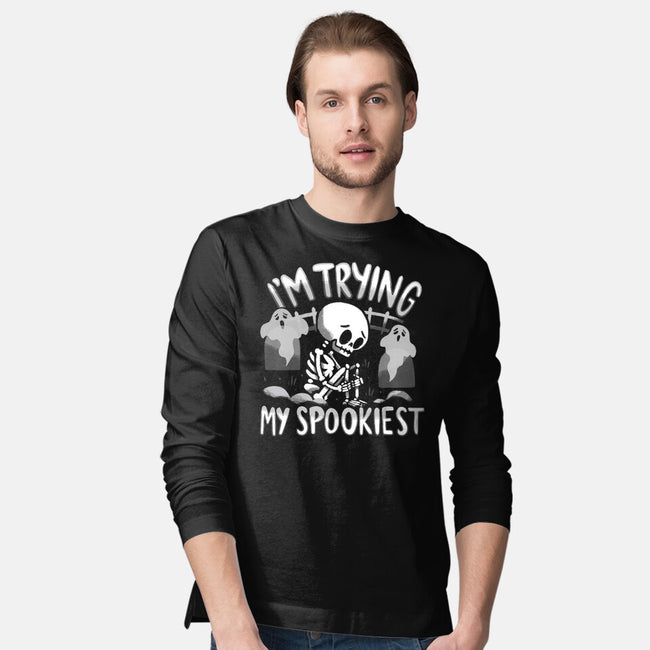 I'm Trying My Spookiest-Mens-Long Sleeved-Tee-Aarons Art Room